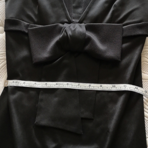 NWOT Midi black cocktail dress with bow - Picture 10 of 15